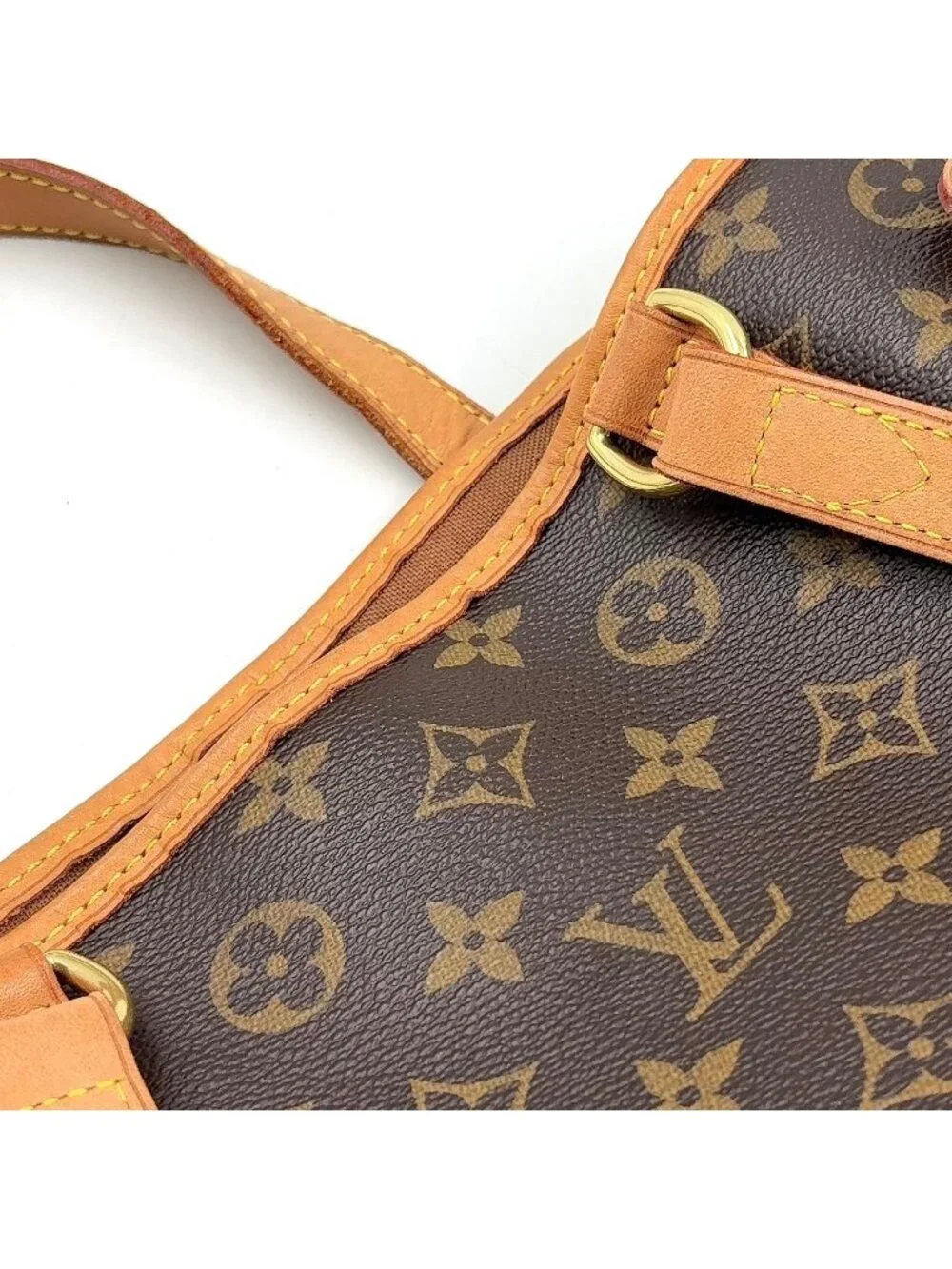 Louis Vuitton Batignolles Oriental Monogram Leather Brown Light Tote Gold